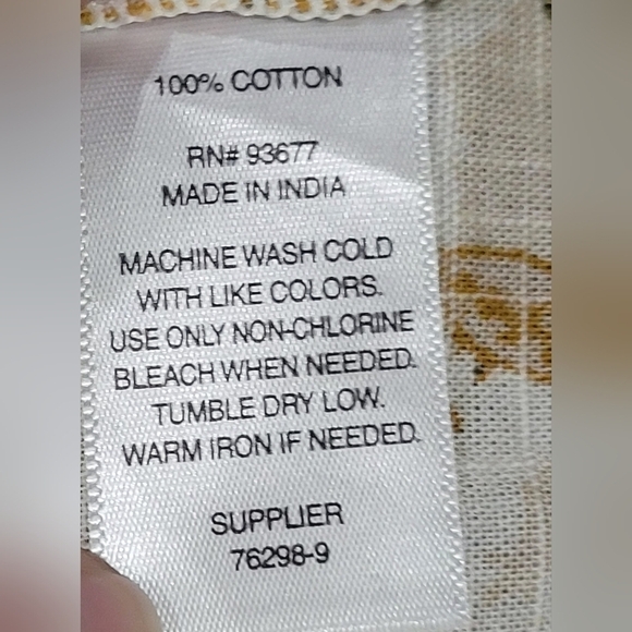 ANA 1X 100% Cotton Floral Spring Summer Baby Doll Blouse - Picture 6 of 7